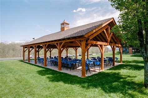 30' x 50' Custom Timber Frame Pavilion at WCSU | Timber frame pavilion ...