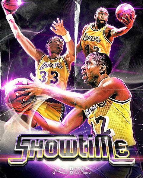 LA Lakers Showtime Retro NBA Poster by skythlee on DeviantArt