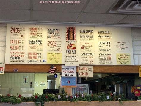 Menu at Lilly Gyros fast food, Fairview Heights