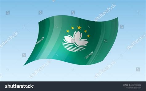 Macau Flag State Symbol Isolated On Stock Illustration 2067901082 ...