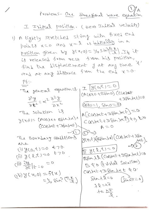 SOLUTION: Wave equation 1 - Studypool