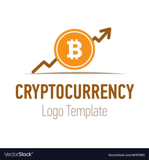 Crypto currency or bitcoin logo design flat trend Vector Image