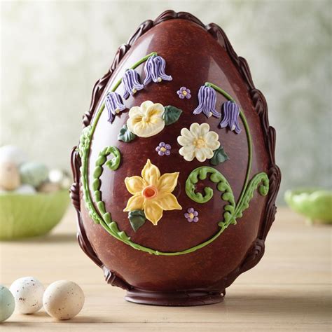 Milk Chocolate Spring Flowers Egg | Easter eggs chocolate, Luxury ...