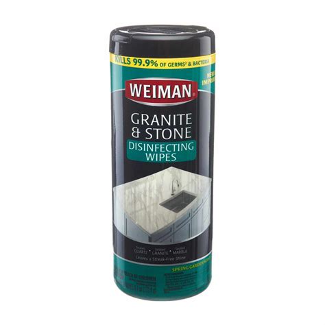 Weiman Granite and Stone Disinfecting Wipes, 30 Count