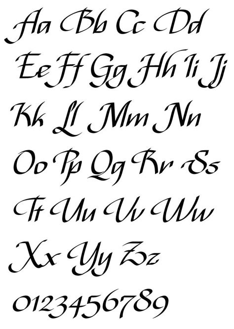 Alphabet Font Handwritten Alphabet For Text Calligraphy Script For ...