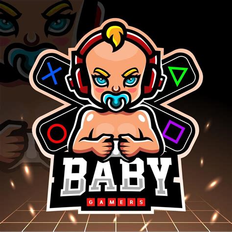 Baby gaming mascot. esport logo design 14572098 Vector Art at Vecteezy