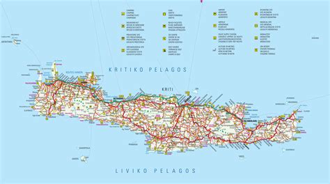 Crete tourist attractions map