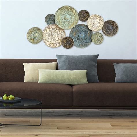 Stratton Home Decor Asheville Textured Metal Plates Wall Decor-S07662 ...