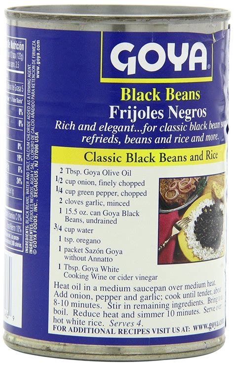 √ Goya Black Bean Soup Recipe On Back Of Can - Italus Elaine