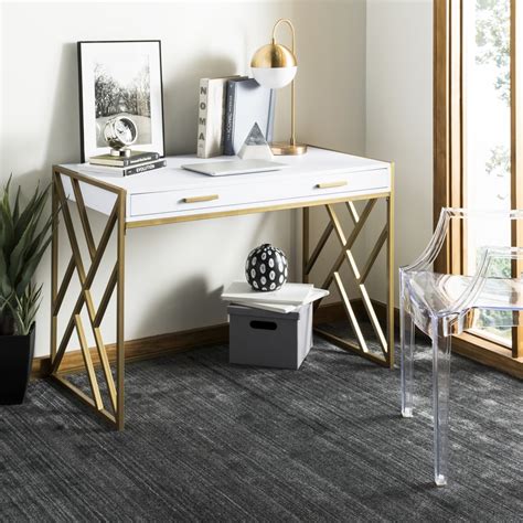 Safavieh Elaine Contemporary White Writing Desk at Lowes.com