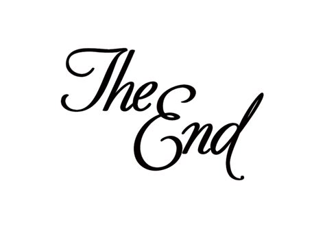 The END Transparent PNG, The End Sign Images - Free Transparent PNG Logos