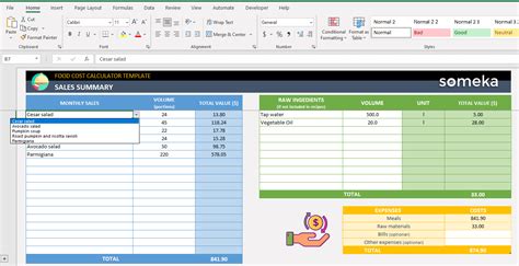 Food Cost Calculator Excel Template | Deporecipe.co