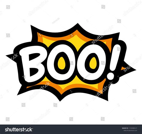 Boo Letters On Comic Text Isolated Stock Vector (Royalty Free ...