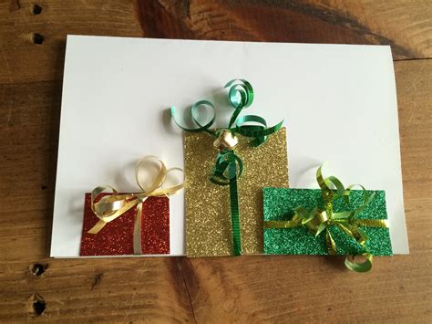 Handmade Christmas Cards Made From Glitter Scrapbook Paper