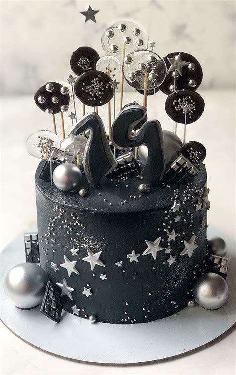 37 Pretty Cake Ideas For Your Next Celebration : Black Birthday Cake ...