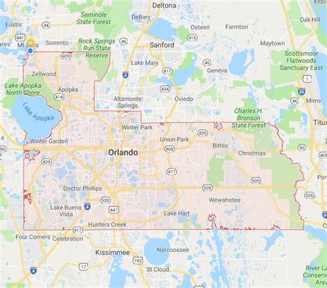 Orange County Florida Boundary Map | Images and Photos finder