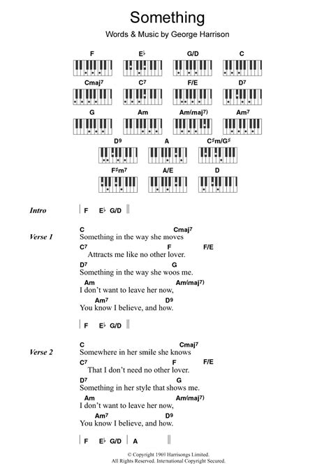 Something (Piano Chords/Lyrics) - Print Sheet Music Now