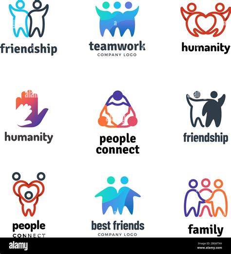 Friendship community friendly team people together cooperation vector ...