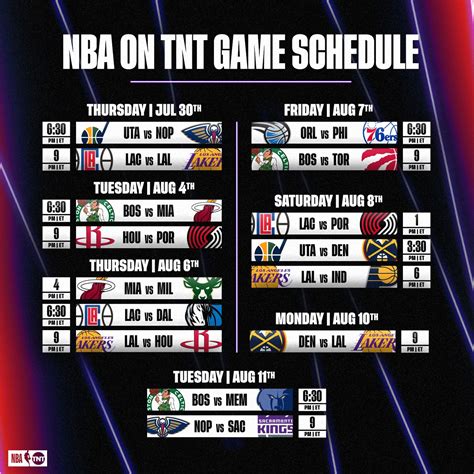 NBA on TNT - A look at the TNT schedule for the NBA comeback 👀