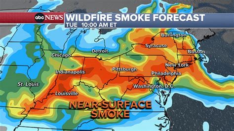 Canadian wildfire smoke returns to parts of the Midwest and Northeast ...