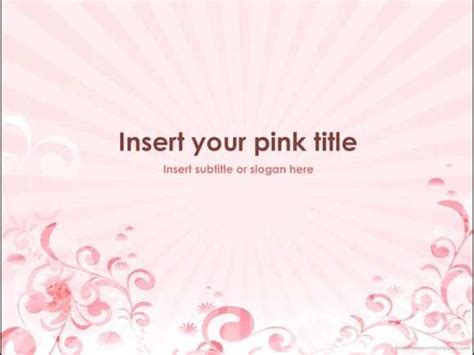 Download pink PowerPoint template for free. 10 unique slides in clean ...