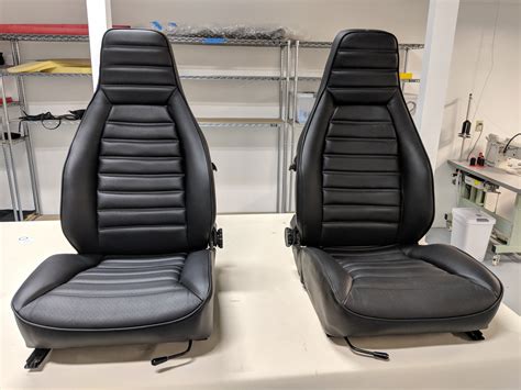 Porsche 911 seats reupholstered in black OEM Porsche leather - Rennlist ...