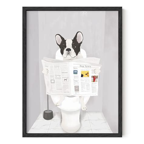 Buy HAUS AND HUES Funny Dog Bathroom Decor - Funny Bathroom Decor Wall ...