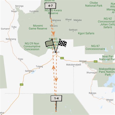 Map of Okavango Delta's safari camps and lodges – google Okavango Delta ...