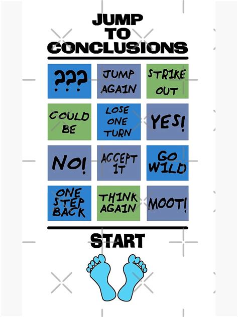 "Jump To Conclusions Mat" Metal Print for Sale by barrelroll909 | Redbubble