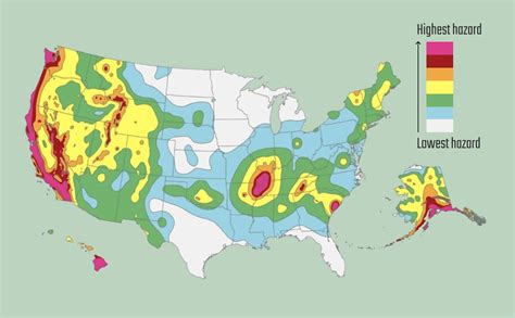 Fault Lines In The Us This Map Shows The Major Earthquake Hazard Areas ...