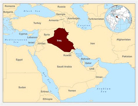 Iraq Map Middle East