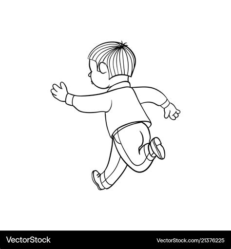 Child Running Drawing