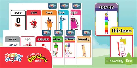 FREE! - 👉 Numberblocks 0 - 20 Number and Word Cards