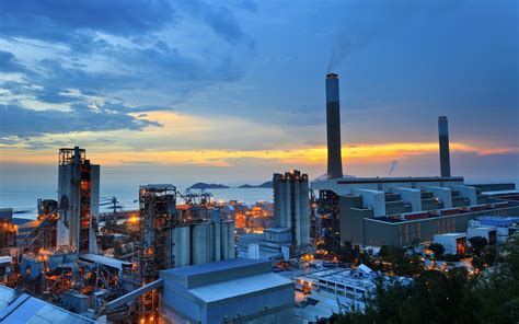 industrial, Sunrise, Hong Kong, Power plant Wallpapers HD / Desktop and ...