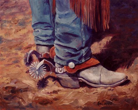 His Silver Spurs Painting Cowboy Art Painting by Kim Corpany - Fine Art ...