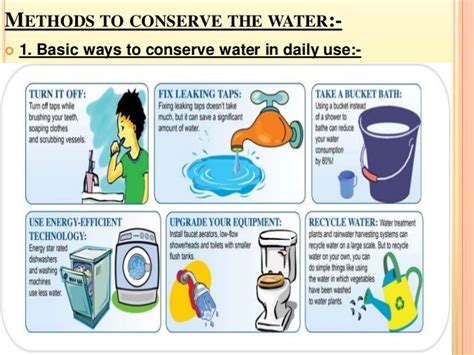 Water conservation