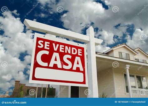 Se Vende Casa Spanish Real Estate Sign And House Royalty Free Stock ...