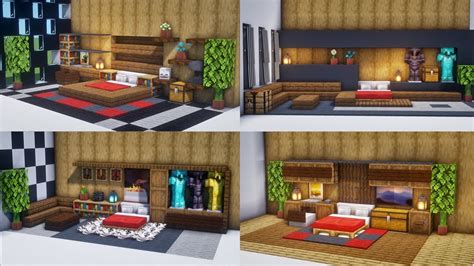 Minecraft : Top Bedroom Design : Best Bedroom Builds Ideas : Furniture ...