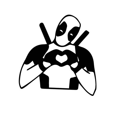 Deadpool Heart Vinyl Decal | Etsy