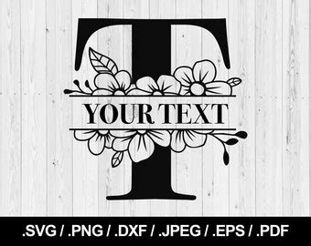 Paper, Party & Kids T Monogram svg Initial T Svg T with frame letter T ...