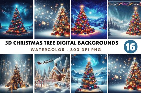 Christmas Tree Digital Backgrounds Graphic by Craft Fair · Creative Fabrica