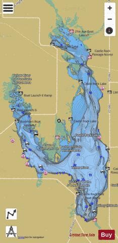 Castle Rock Lake Fishing Map | Nautical Charts App