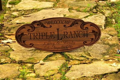 Outdoor Wooden Sign Ranch Custom Wood Sign Family Ranch Farm