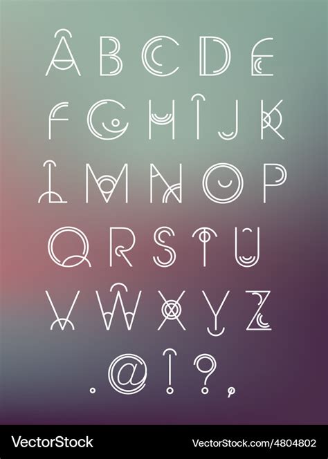 Geometric hipster modern creative font abc Vector Image