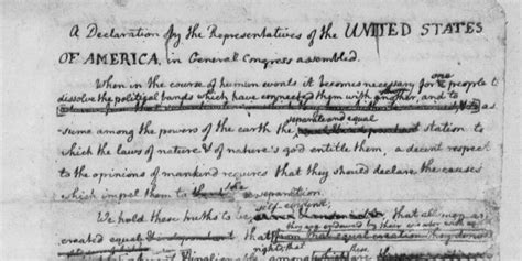 The Declaration of Independence -- Draft Copy (U.S. National Park Service)