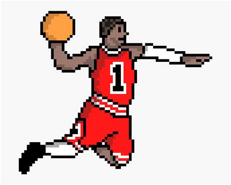 Basketball Player Pixel Art, HD Png Download - kindpng