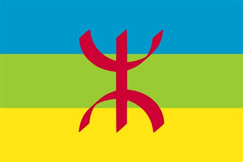 The flag of Amazigh (or Berber) people, the autochthonous inhabitants ...