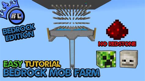 Minecraft Tutorial: EASY BEDROCK MOB FARM | 700 drops/hour | How to ...