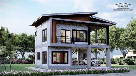 Double Storey House Plan with Spacious Balcony - Cool House Concepts