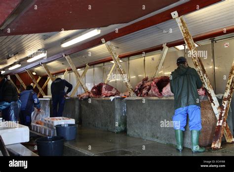 whale meat Greenland market nuuk Stock Photo - Alamy